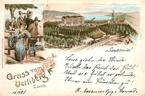 AK / Ansichtskarte Zuerich_ZH Hotel Uerliberg Litho Zuerich_ZH