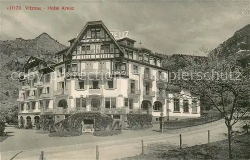 AK / Ansichtskarte Vitznau_Witznau_Vierwaldstaettersee_LU Hotel Kreuz 