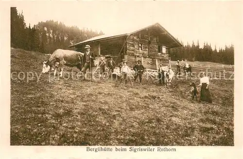 AK / Ansichtskarte Sigriswiler_Rothorn Berglihuette Bergbauern Sigriswiler_Rothorn