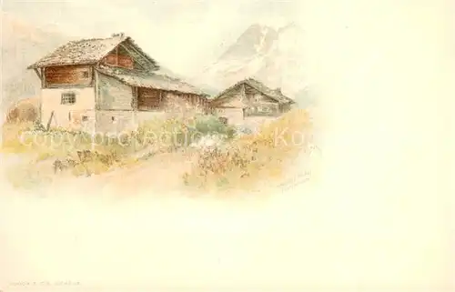 AK / Ansichtskarte Aiguilles_Finshauts_Finhaut_VS Berghof Kuenstlerkarte 