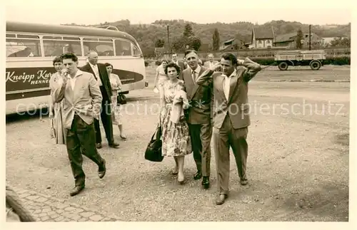 AK / Ansichtskarte Hennef_Sieg Busreisende Hennef Sieg