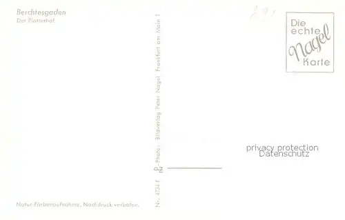 AK / Ansichtskarte Berchtesgaden Hotel Platterhof Berchtesgaden