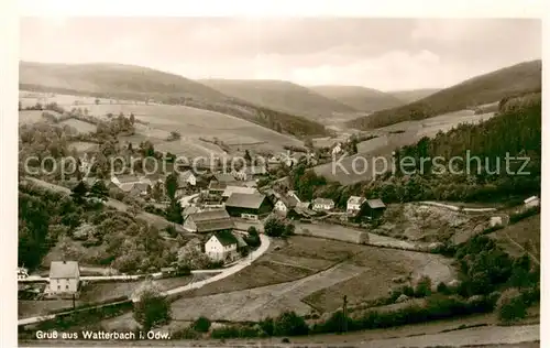 AK / Ansichtskarte Watterbach Panorama Odenwald Watterbach