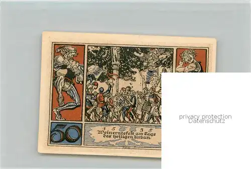 AK / Ansichtskarte Arnstadt_Ilm Notgeldschein Fuenfzig Pfennig  Arnstadt_Ilm