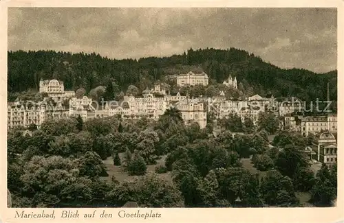 AK / Ansichtskarte Marienbad_Tschechien_Boehmen Blick auf Goetheplatz Marienbad_Tschechien