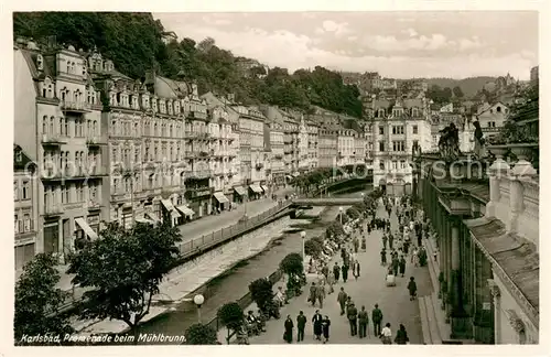 AK / Ansichtskarte Karlsbad_Eger_Karlovy_Vary Promenade beim Muehlbrunn 