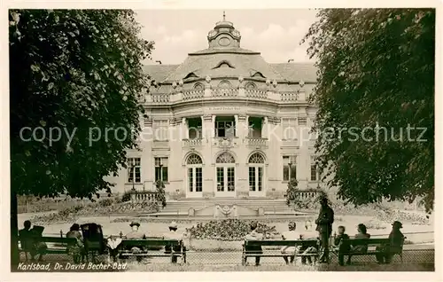 AK / Ansichtskarte Karlsbad_Eger_Karlovy_Vary Dr. David Becher Bad Aussenansicht 