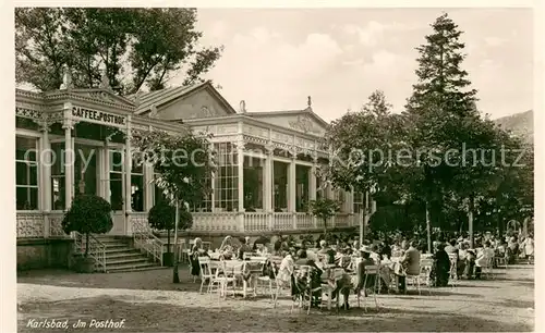 AK / Ansichtskarte Karlsbad_Eger_Karlovy_Vary Im Posthof Caffee 