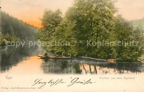 AK / Ansichtskarte Eger__Cheb_Tschechien Parthie a. d. Egerthal 