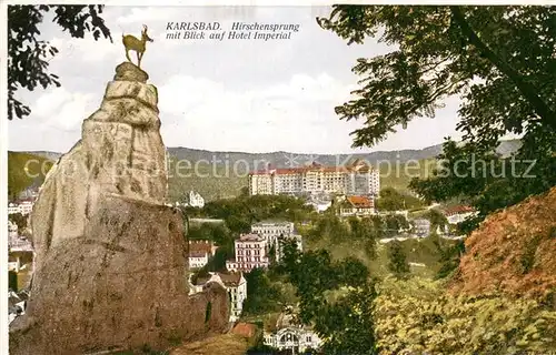 AK / Ansichtskarte Karlsbad_Eger_Karlovy_Vary Hirschensprung m. Hotel Imperial 