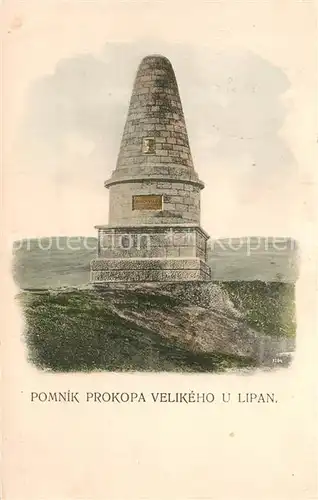 AK / Ansichtskarte Lipan_CZ Pomnik Prokopa Velikeho U Lipan 