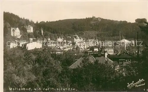 AK / Ansichtskarte Marienbad_Tschechien_Boehmen Teilansicht Marienbad_Tschechien