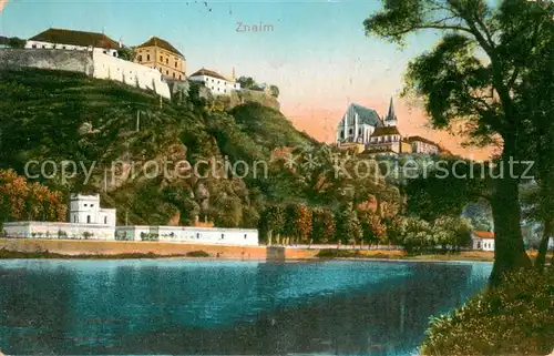 AK / Ansichtskarte Znaim_CZ Teilasnicht am Wasser 