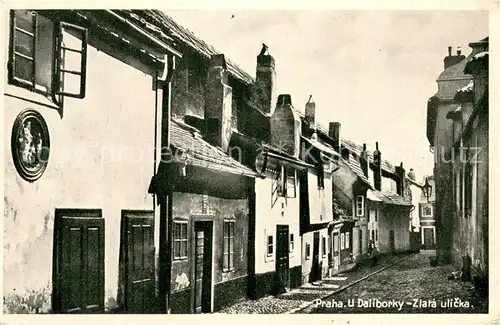 AK / Ansichtskarte Prag__Prahy_Prague Das goldene Gaesslein 