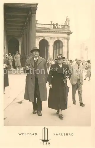 AK / Ansichtskarte Karlsbad_Eger_Karlovy_Vary Besucher 