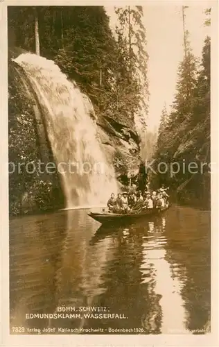 AK / Ansichtskarte Edmundsklamm_Boehmen_Hrensko_CZ Wasserfall 