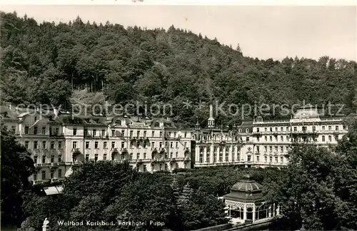 AK / Ansichtskarte Karlsbad_Eger_Karlovy_Vary Parkhotel Pupp Aussenansicht 