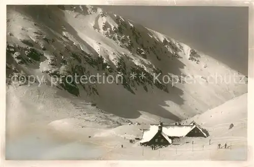 AK / Ansichtskarte Teichbaude_Riesengebirge_CZ Im Schnee Winter 