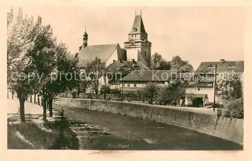 AK / Ansichtskarte Friedland_Boehmen_Frydlant_v_Cechach_CZ Teilansicht m. Turm 