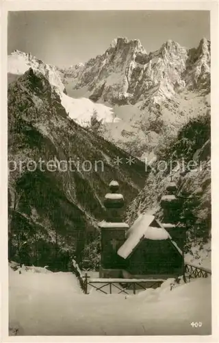 AK / Ansichtskarte Skrlatica_2738m_CZ Kapelle Schnee Winter 