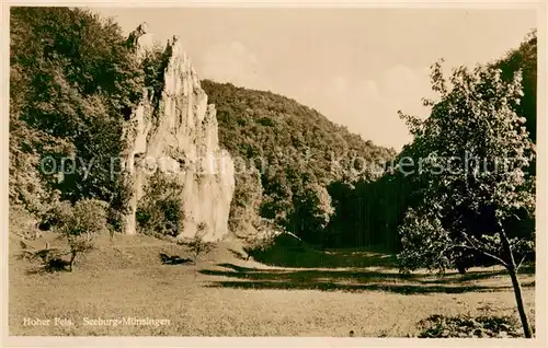 AK / Ansichtskarte Seeburg_Muensingen_BW Hoher Fels 