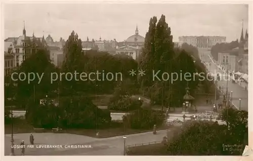 AK / Ansichtskarte Christiania_Norge Udsigt fra Lovebakken 