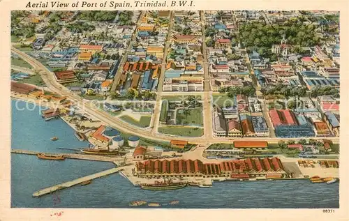 AK / Ansichtskarte Port_of_Spain Aerial view Illustration Port_of_Spain