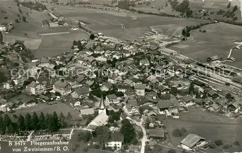 AK / Ansichtskarte Zweisimmen_BE Fliegeraufnahme 