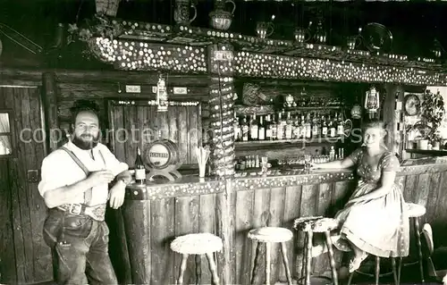 AK / Ansichtskarte Zell_See_AT Blaikners Sonnalm Gaststaette Theke 