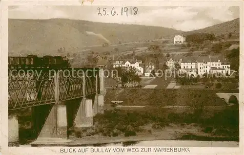 AK / Ansichtskarte Bullay_Mosel Blick vom Weg zur Marienburg Eisenbahnbruecke Bullay_Mosel