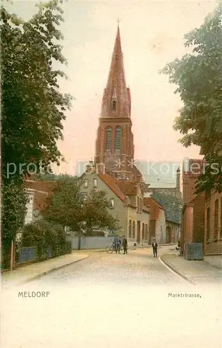 AK / Ansichtskarte Meldorf Marktstrasse Blick zur Kirche Meldorf