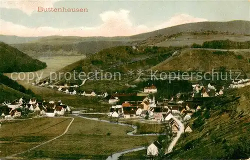 AK / Ansichtskarte Buttenhausen_Muensingen Panorama Schwaebische Alb 