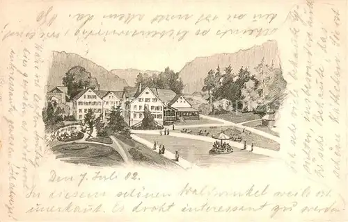 AK / Ansichtskarte Tuebingen Hotel Gaststaette Kuenstlerkarte Tuebingen