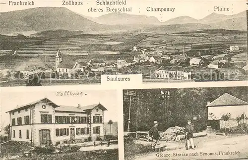 AK / Ansichtskarte Saulxures_67_Alsace Panroama Schlachtfeld oberes Breuschtal Zollhaus Grenze 