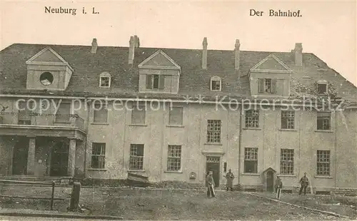 AK / Ansichtskarte Neuburg_57_Lothringen Bahnhof Originalaufnahme vom westlichen Kriegsschauplatz 1. Weltkrieg 