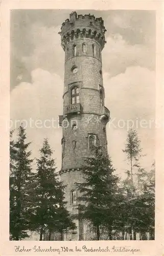 AK / Ansichtskarte Bodenbach_ Tetschen_Boehmen_Ustecky_Kraj_CZ Hoher Schneeberg Turm 