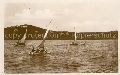 AK / Ansichtskarte Bad_Hirschberg_Thammuehl_Stare_Splavy_CZ See Ansicht m. Seegelboote 