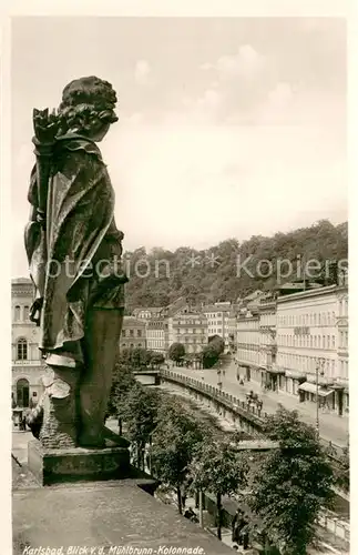 AK / Ansichtskarte Karlsbad_Eger_Karlovy_Vary Blick v. d. Muehlbrunn Kolonnade 
