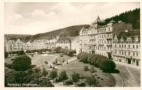 AK / Ansichtskarte Marienbad_Tschechien_Boehmen Goetheplatz Marienbad_Tschechien