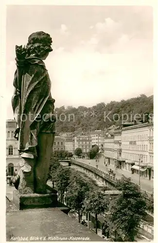AK / Ansichtskarte Karlsbad_Eger_Karlovy_Vary Blick v. d. Muehlbrunn Kolonnade 