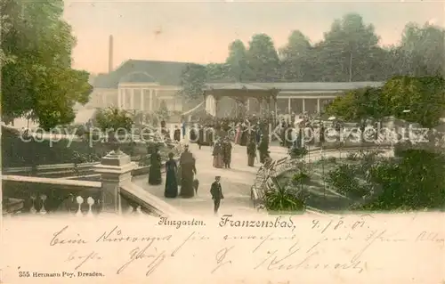 AK / Ansichtskarte Franzensbad_Boehmen Kurgarten  Franzensbad_Boehmen