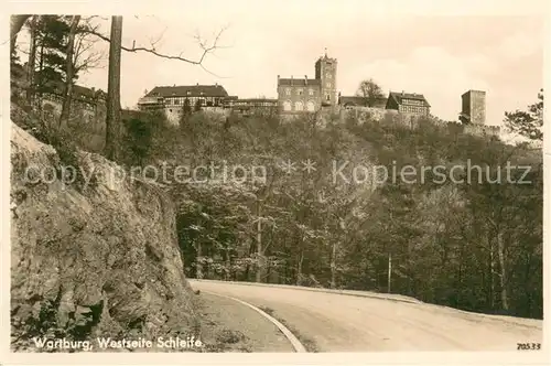 AK / Ansichtskarte Wartburg_Eisenach Westseite Schleife Wartburg Eisenach