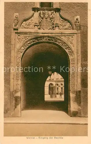AK / Ansichtskarte Weimar__Thueringen Eingang zur Bastille 