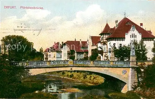 AK / Ansichtskarte Erfurt Pfoertchenbruecke Erfurt