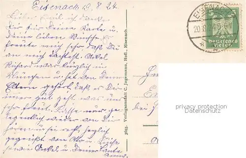 AK / Ansichtskarte Eisenach Gesamtansicht m. Wartburg 