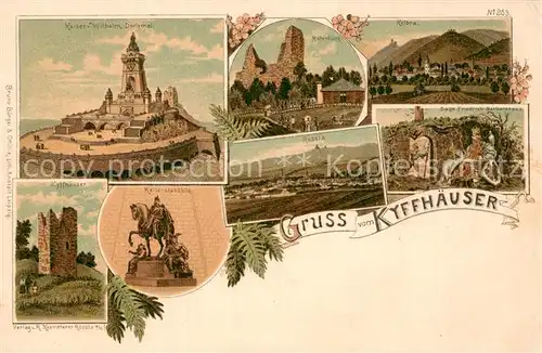 AK / Ansichtskarte Kyffhaeuser Kaiser Wilhelm Denkmal Rotenburg Relbra Reiterstandbild Kyffhaeuser