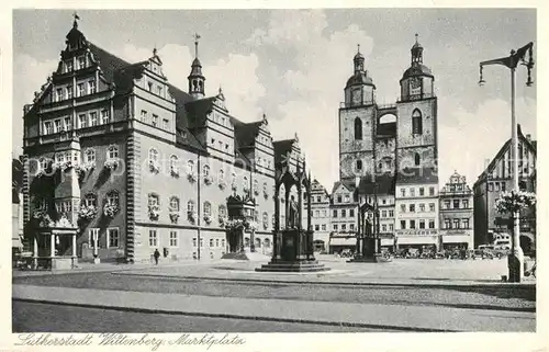 AK / Ansichtskarte Wittenberg__Lutherstadt Marktplatz 