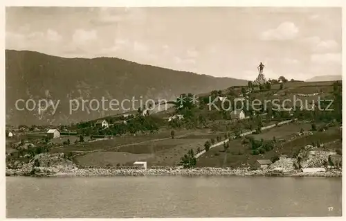 AK / Ansichtskarte Norge_Norwegen_Norway Vagnes med Frithjofstatuen 