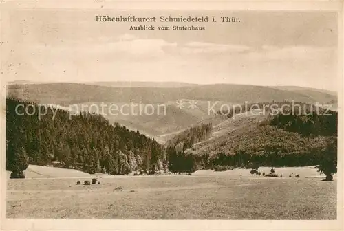 AK / Ansichtskarte Schmiedefeld_Rennsteig Blick vom Stutenhaus Schmiedefeld_Rennsteig
