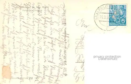 AK / Ansichtskarte Schwarzburg_Thueringer_Wald Hotel Schwarzaburg Schwarzburg_Thueringer